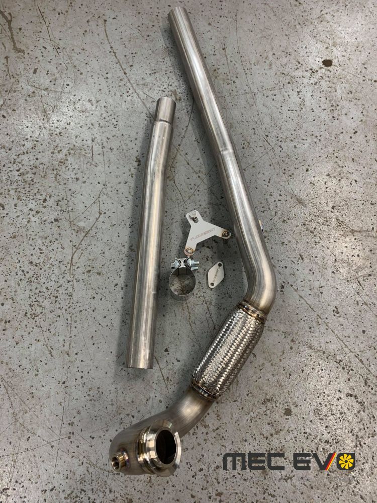 FLOWDIREKT CR140 cbea/cjaa golf, golf wagon and jetta 2009 to 2014 DPF Delete 2.5 inches SS304 Stainless Downpipe Kit