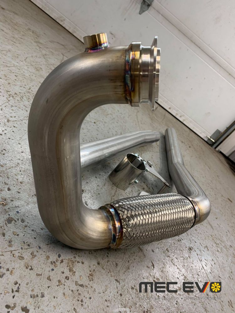 FLOWDIREKT CR140 cbea/cjaa golf, golf wagon and jetta 2009 to 2014 DPF Delete 2.5 inches SS304 Stainless Downpipe Kit